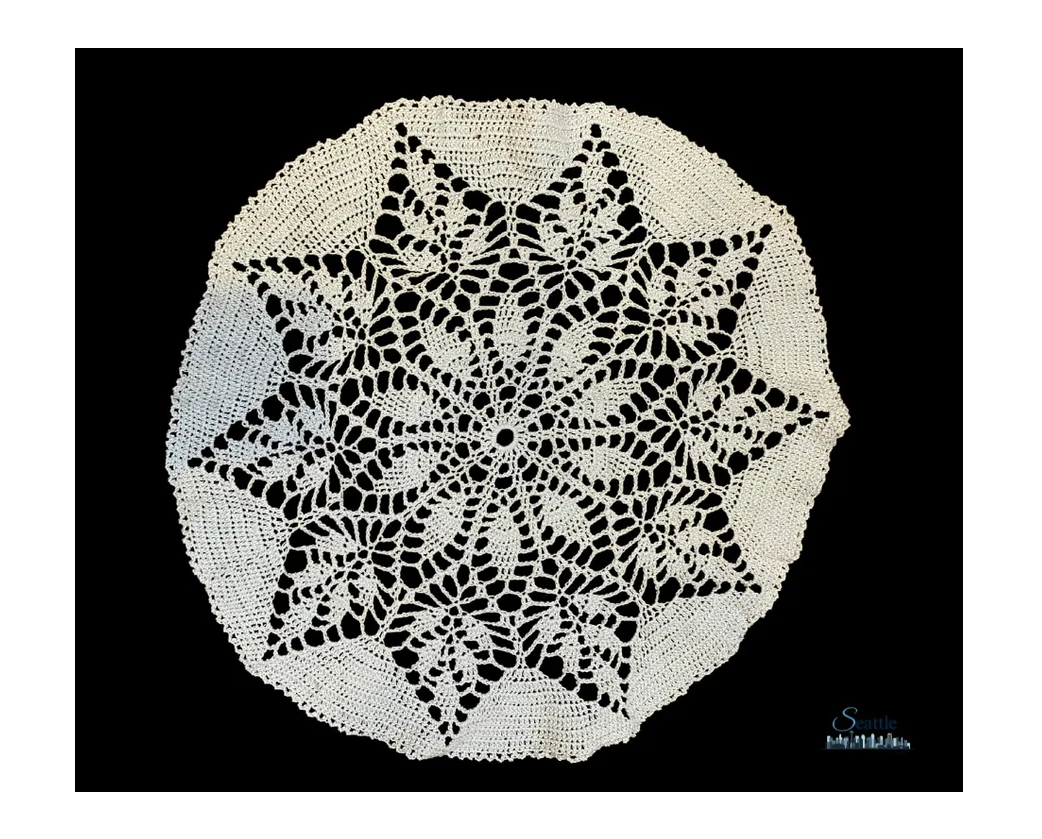 Crochet 7″ Fan Snowlake Doily