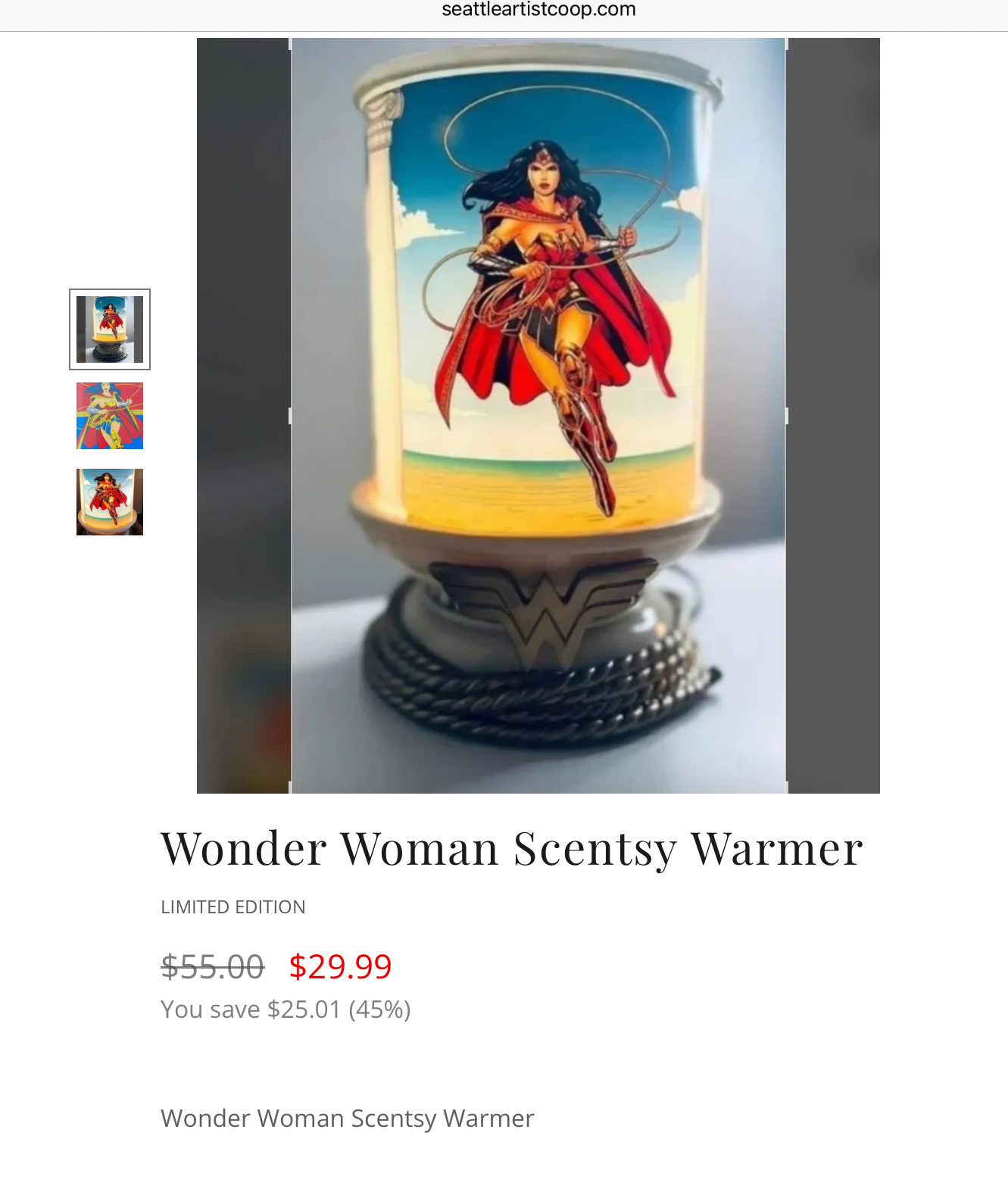Wonder Woman Candle Warmer